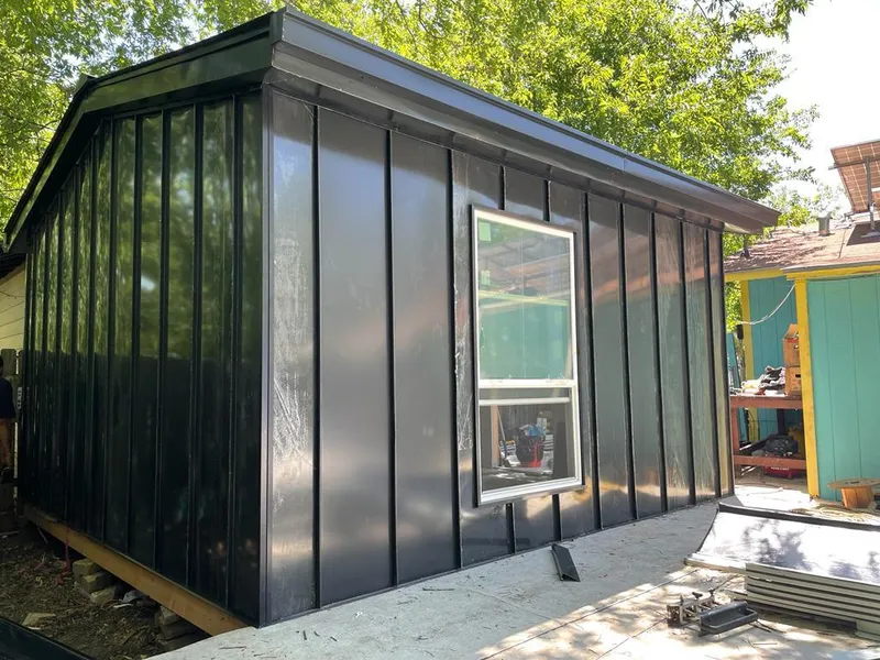 Black standing seam metal wall panels for Metal Roof Installation in Silver Spring